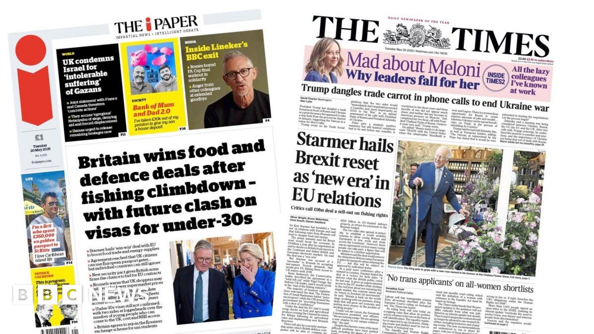 Newspaper headlines: 'UK condemns Israel' and 'Brexit reset'